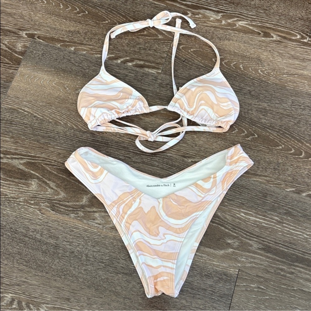 Abercrombie & Fitch Peach and White Bikini